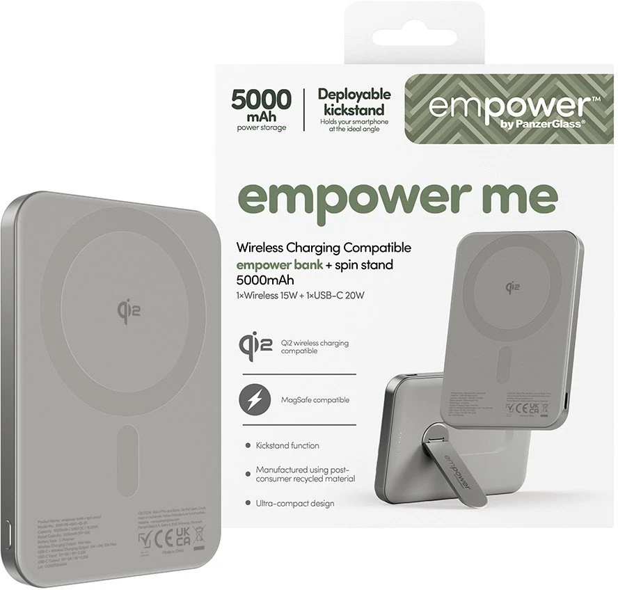 Panzer Glass Powerbank PanzerGlass Bank Spin Stand 5000mAh Pilka