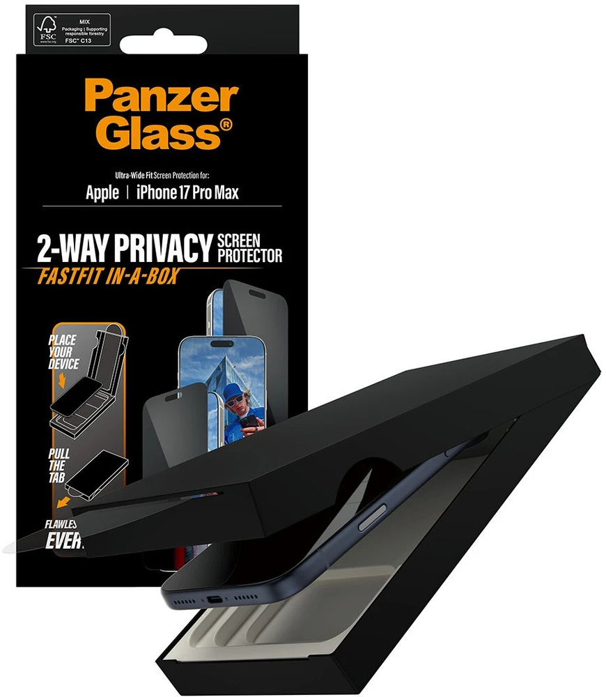 Panzer Glass PRIVACY SCREEN PROTECTOR W. BLA - IPHONE 17 PRO MAX ULTRA-WIDE FIT
