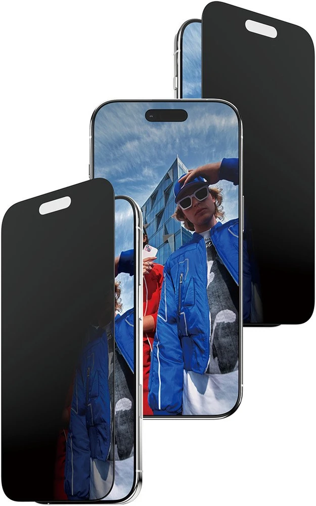 „Panzer Glass“ itin plataus užsegimo „Fastfit“ privatumo stiklas, skirtas „iPhone Air“.
