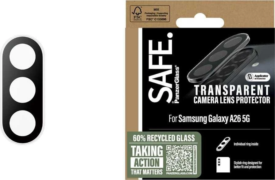 Panzer Glass Apsauginis stiklas objektyvui SAFE by PanzerGlass Rings Lens Protector Samsung Galaxy A26 5G skaidrus