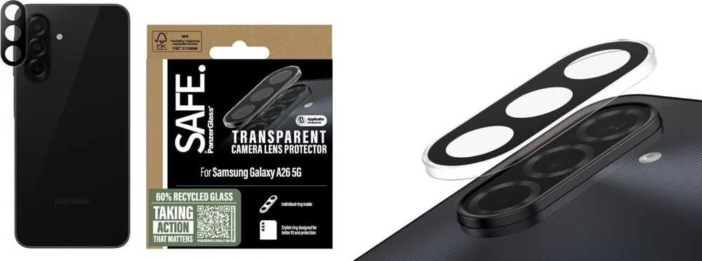 Panzer Glass Apsauginis stiklas objektyvui SAFE by PanzerGlass Rings Lens Protector Samsung Galaxy A26 5G skaidrus