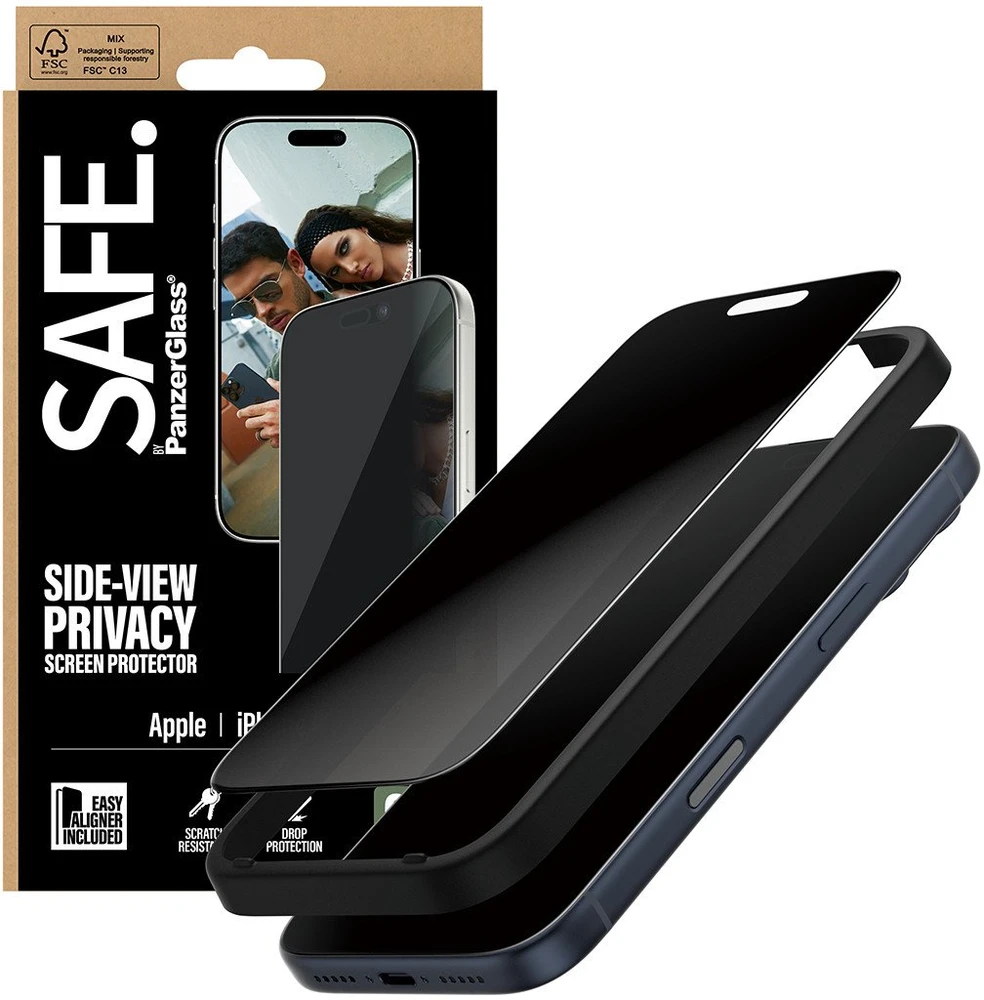 Panzer Glass SAFE. BY PRIVACY SCREEN PROTECT - ULTRA-WIDE FIT W. EASYALIGNER