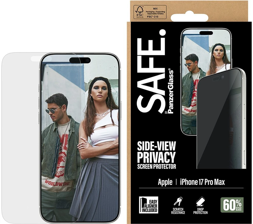 Panzer Glass SAFE. BY PRIVACY SCREEN PROTECT - MAX ULTRA-WIDE FIT W. EASYALIGNE