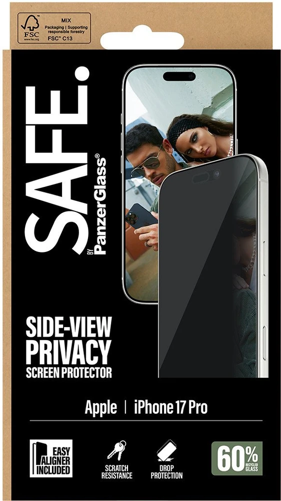 Panzer Glass SAFE. BY PRIVACY SCREEN PROTECT - ULTRA-WIDE FIT W. EASYALIGNER