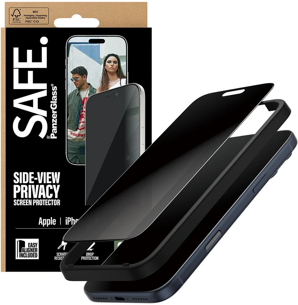 Panzer Glass SAFE. BY PRIVACY SCREEN PROTECT - MAX ULTRA-WIDE FIT W. EASYALIGNE