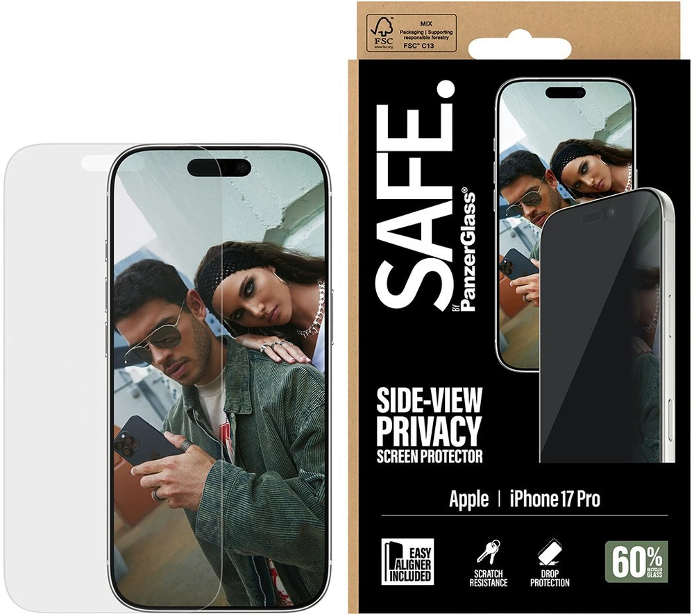 Panzer Glass SAFE. BY PRIVACY SCREEN PROTECT - ULTRA-WIDE FIT W. EASYALIGNER