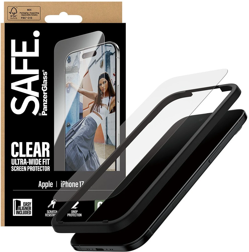 Panzer Glass „PanzerGlass“ ekrano apsauga | „Apple“ | „iPhone Air“ | Stiklas | Skaidrus | Itin plataus tvirtinimo su „EasyAligner“