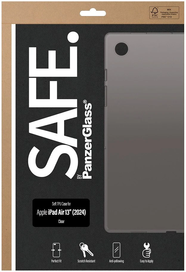 Panzer Glass SAFE dėklas, skaidrus, Apple iPad Air 13" (2024)