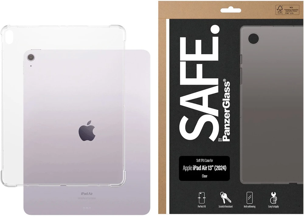 Panzer Glass SAFE dėklas, skaidrus, Apple iPad Air 13" (2024)