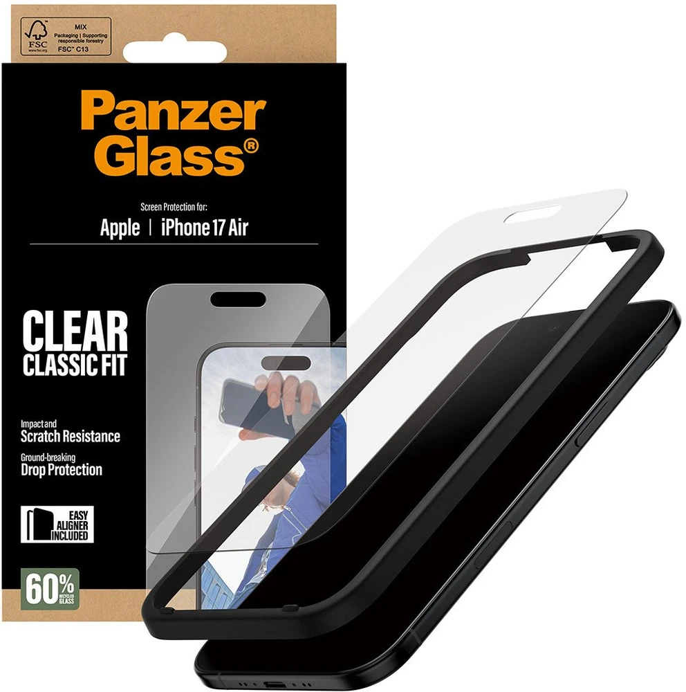 Panzer Glass Grūdintas stiklas PanzerGlass Classic Fit EasyAligner do iPhone Air