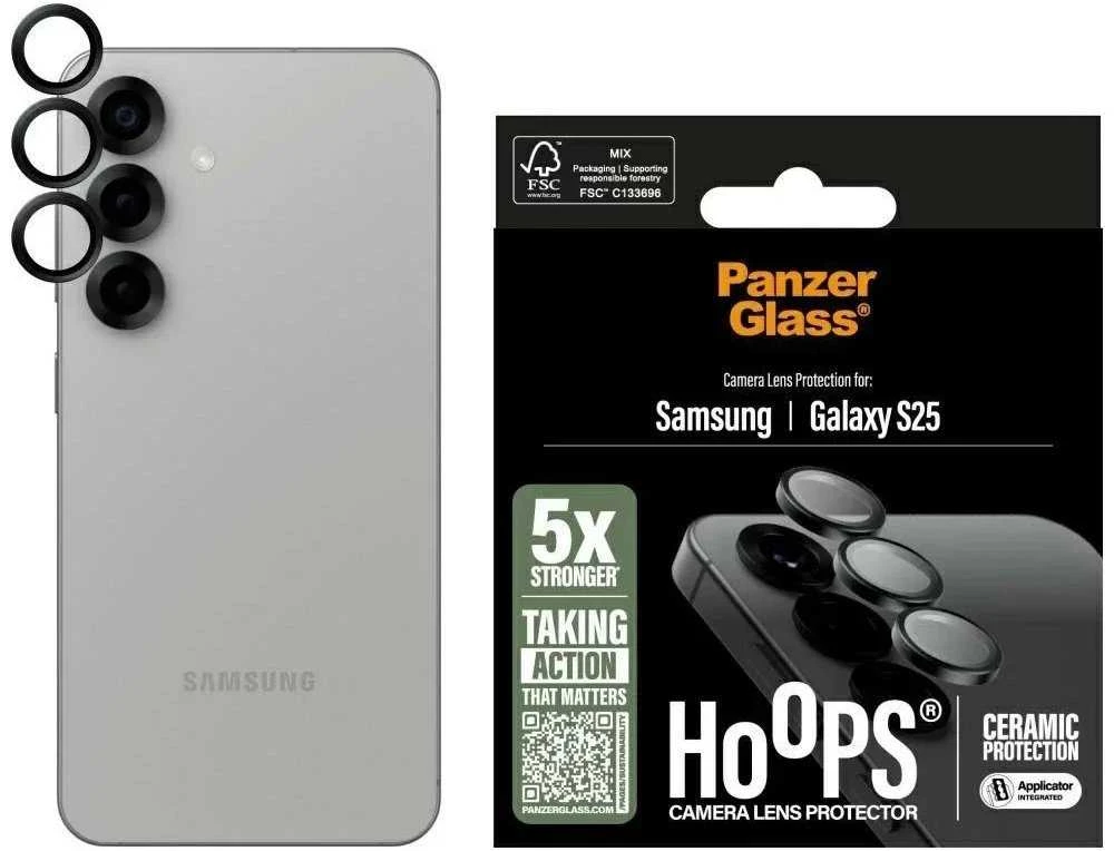 Panzer Glass PanzerGlass Hoops objektyvo apsauga, skirta Samsung Galaxy S25