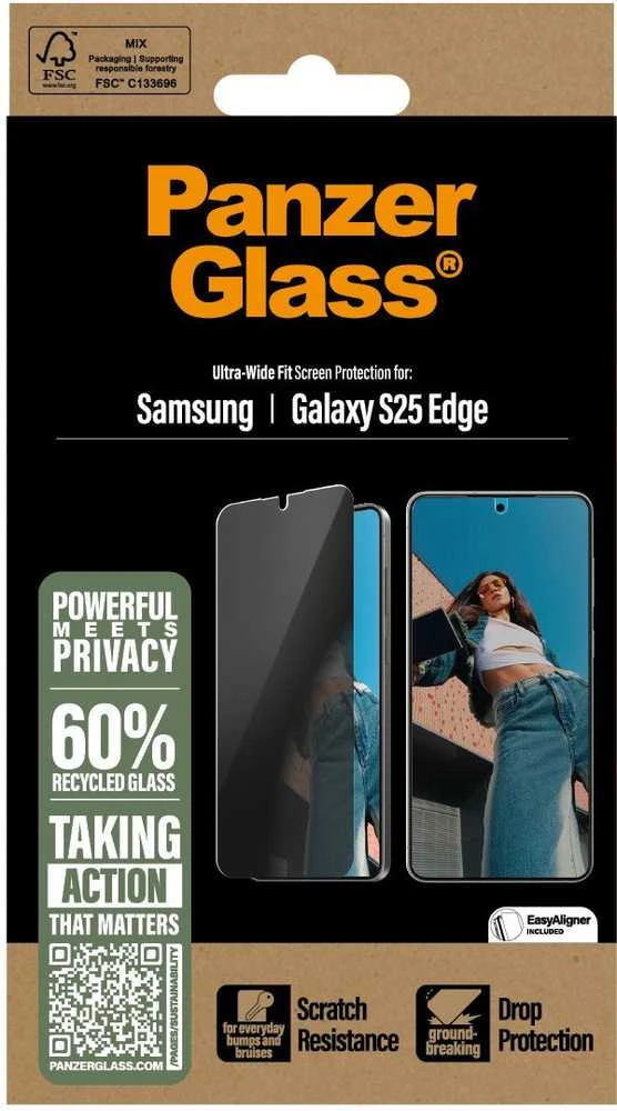 Panzer Glass Privacy Glass PanzerGlass Ultra-Wide Fit skirtas Samsung Galaxy S25 Edge