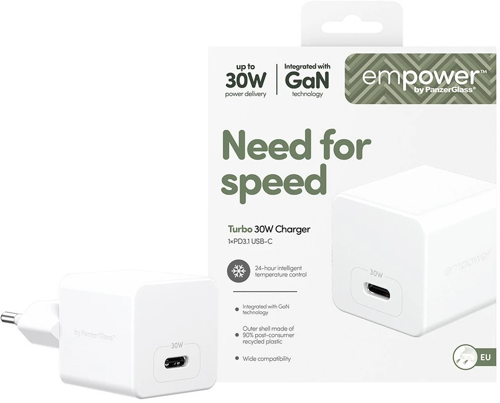 Panzer Glass Įkroviklis PanzerGlass empower Turbo jungiama į tinklą 30W (EM52411)