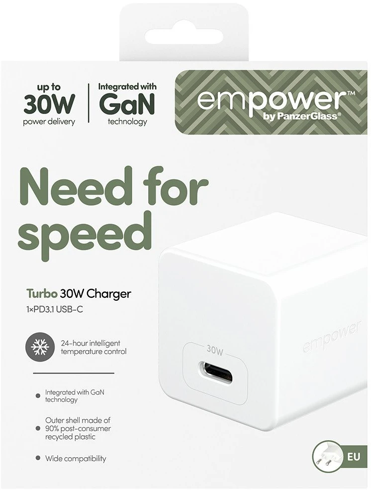 Panzer Glass Įkroviklis PanzerGlass empower Turbo jungiama į tinklą 30W (EM52411)