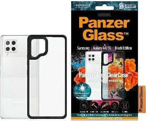Panzer Glass PanzerGlass | Skaidrus dėklas | Samsung | Galaxy A42 5G | Grūdintas stiklas | AB Juodas | Tinkamas atvejams; Daugiau nei 19 % geresnis apsaugos efektyvumas; Plastikinis rėmas, supantis galines kameras; Grūdintas stiklas nuo senėjimo; Darbai w. belaidis įkrovimas; korio raštas, pagerinantis smūgio absorbciją; Plonas madingas dizainas; Visuose kampuose šiek tiek išpūsti buferiai, kad sustiprintų apsaugą