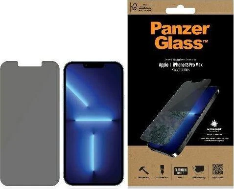 Panzer Glass PanzerGlass | Apple | iPhone 13 Mini | Grūdintas stiklas | Juodas | Švarus; Atsparus įbrėžimams ir bakterijoms; Amortizatorius; Lengva montuoti | Privatumo ekrano apsauga