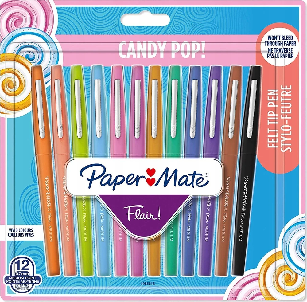 Tušinukų rinkinys piešimui PaperMate Flair Candy Pop 12 - 1985616