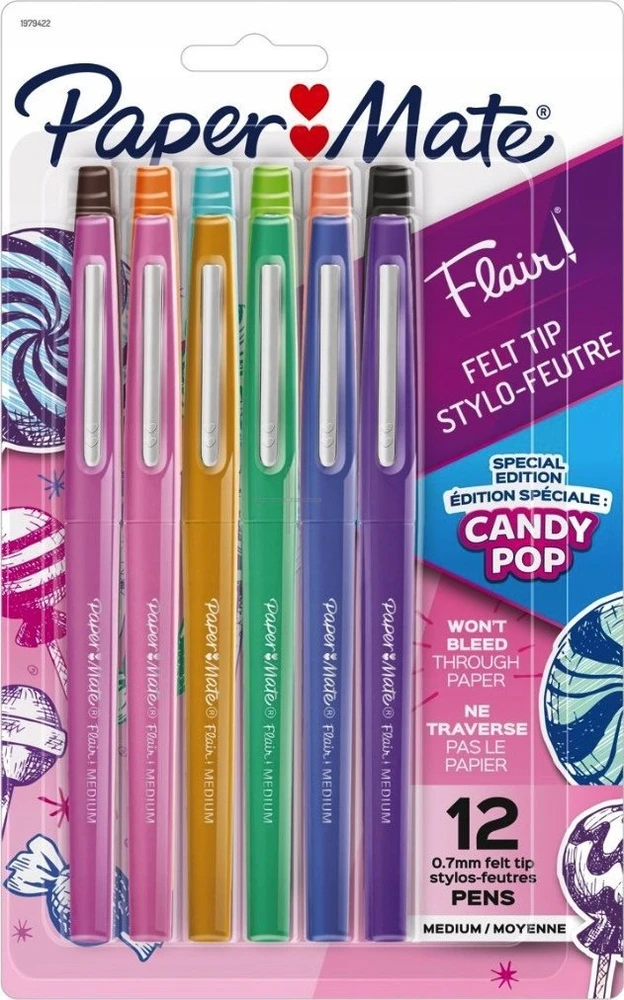 Tušinukų rinkinys piešimui PaperMate Flair Candy Pop 12 - 1985616