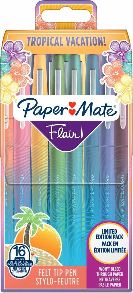Paper Mate Papermate Flair žymeklis Medium Multicolour 16 vnt.