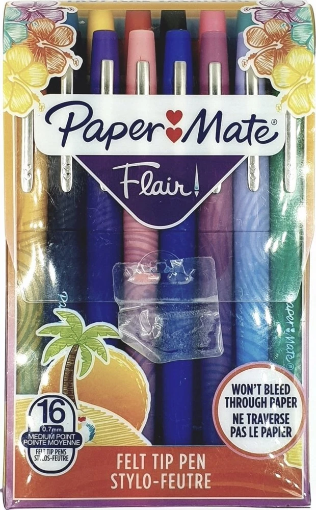 Paper Mate Papermate Flair žymeklis Medium Multicolour 16 vnt.