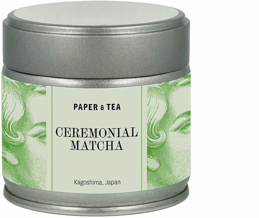 „Paper & Tea“ – ceremonialinė matcha kava – skardinė BIO, 30 g