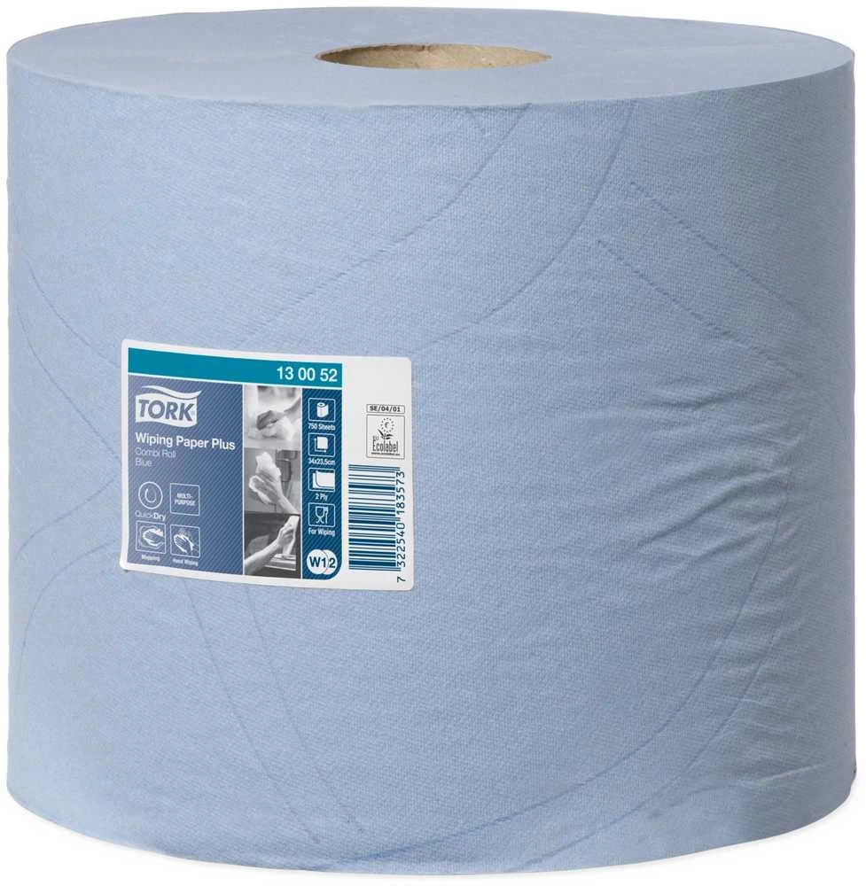 Pramoninis popierius TORK Advanced 420 W1/W2,130052, 2 sl., 23.5 cm x 255 m, mėlyna sp.