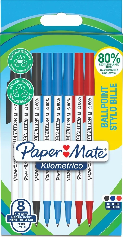 Papermate Rašikliai Kilometrico Paper Mate, 2187680, 8vnt.