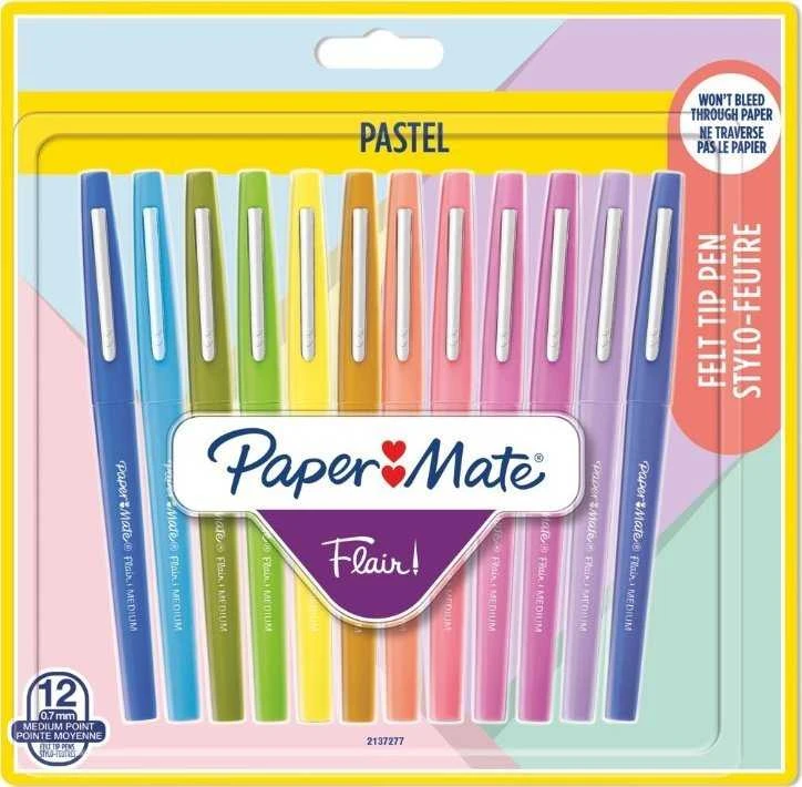 Tušinukų rinkinys piešimui PaperMate Flair Pastel 6 (0,7mm) - 2137276