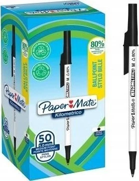 Paper Mate Kilometrico juodi tušinukai, 50 vnt. dėžutė
