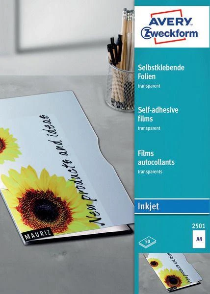 Avery Zweckform A4 rašalinė plėvelė, 50 lapų (2501)