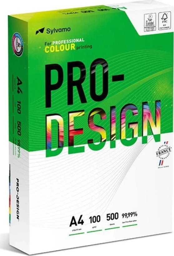 „Pro-Design“ A4 formato atlasinis kopijavimo popierius, 100 g / 500 lapų/