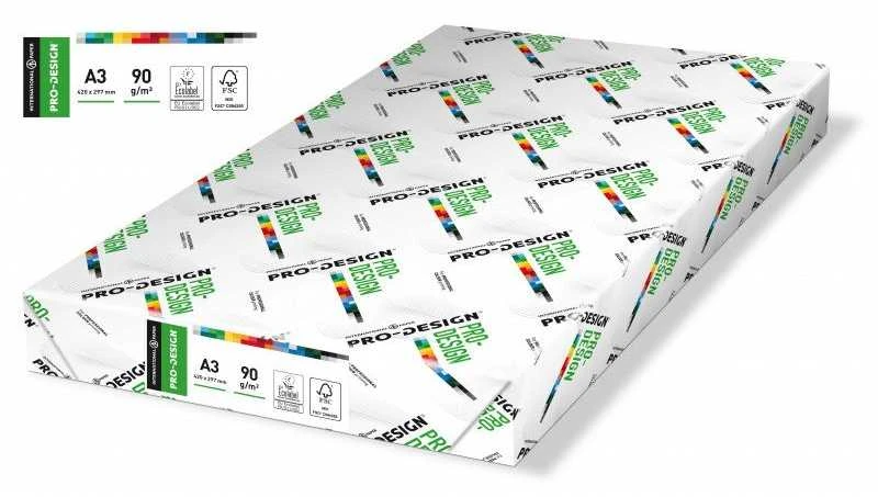 Pro-Design Papier ksero PRO-DESIGN FSC klasa A++ A3 168CIE 90gsm 500 ark.