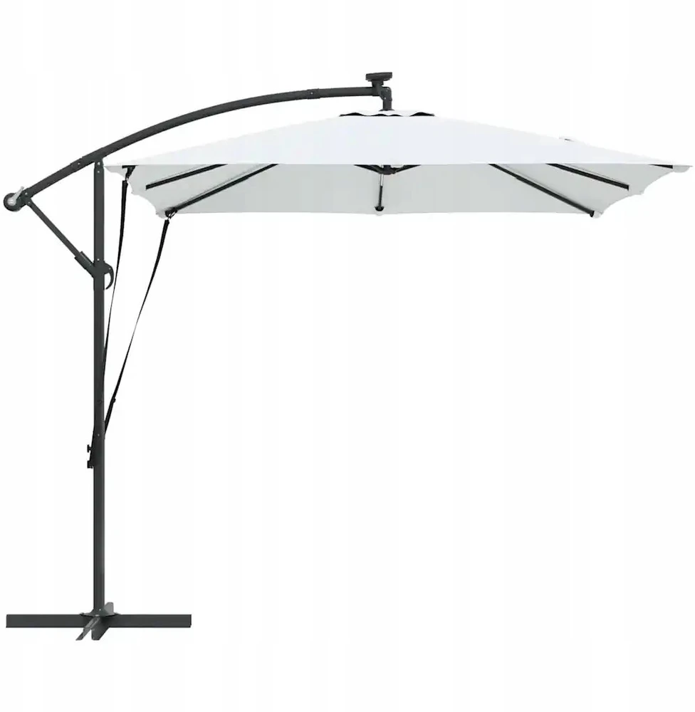 Skėtis nuo saulės su LED juostelėmis Smėlio 249 x 249 x 250 cm
