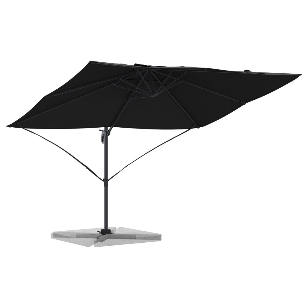 Skėtis nuo saulės 351 x 250 x 260 cm Poliesteris ir aliuminis