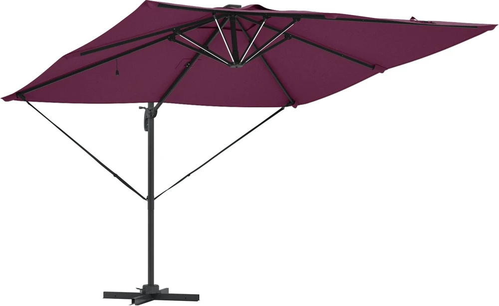 Skėtis nuo saulės Bordo raudona 286 x 284 x 270 cm