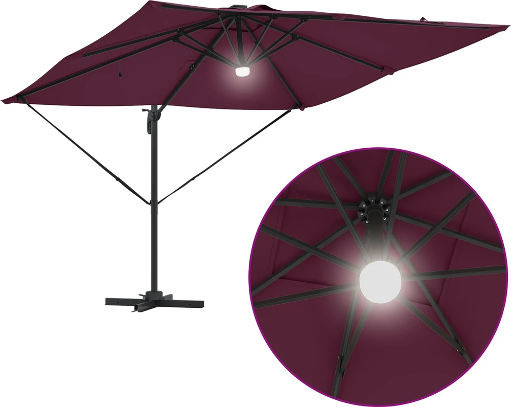 Roma Parasol Raudona 286 x 284 x 270 cm