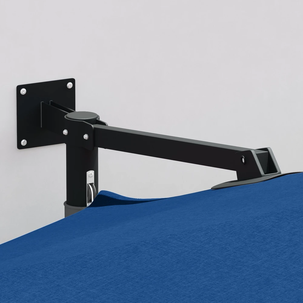 Sodo skėtis 248 x 248 x 148 cm Poliesteris ir plienas Azurblau