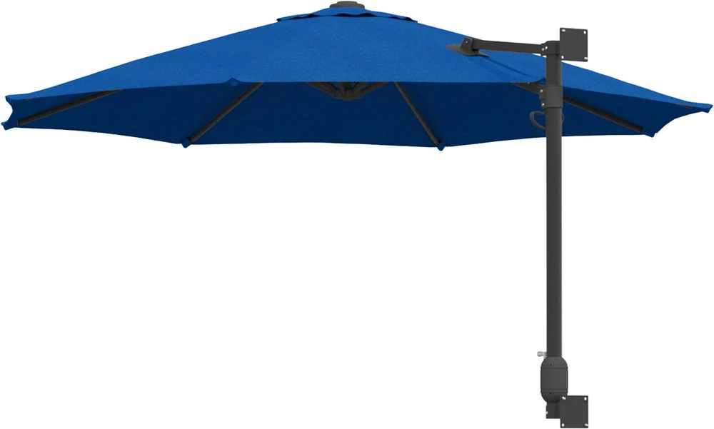 Sodo skėtis 248 x 248 x 148 cm Poliesteris ir plienas Azurblau