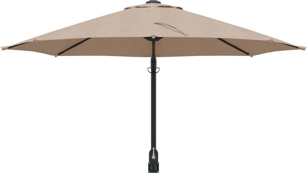 Sodo skėtis 248 x 248 x 148 cm Poliesteris ir plienas Taupe