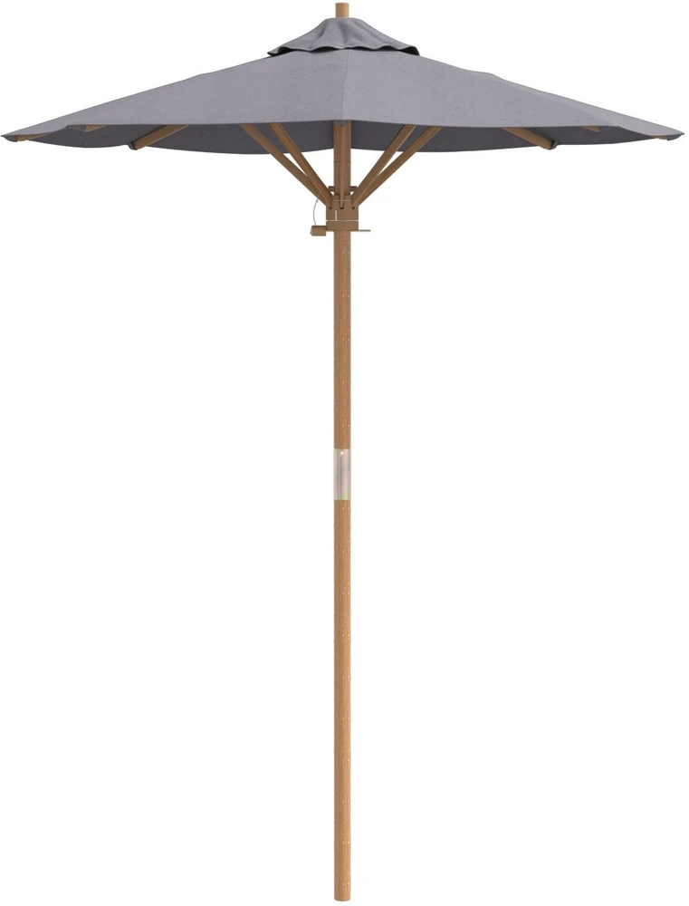 Sodo skėtis Ø 150 x 210 cm Bambukas Apvali Tamsiai pilka