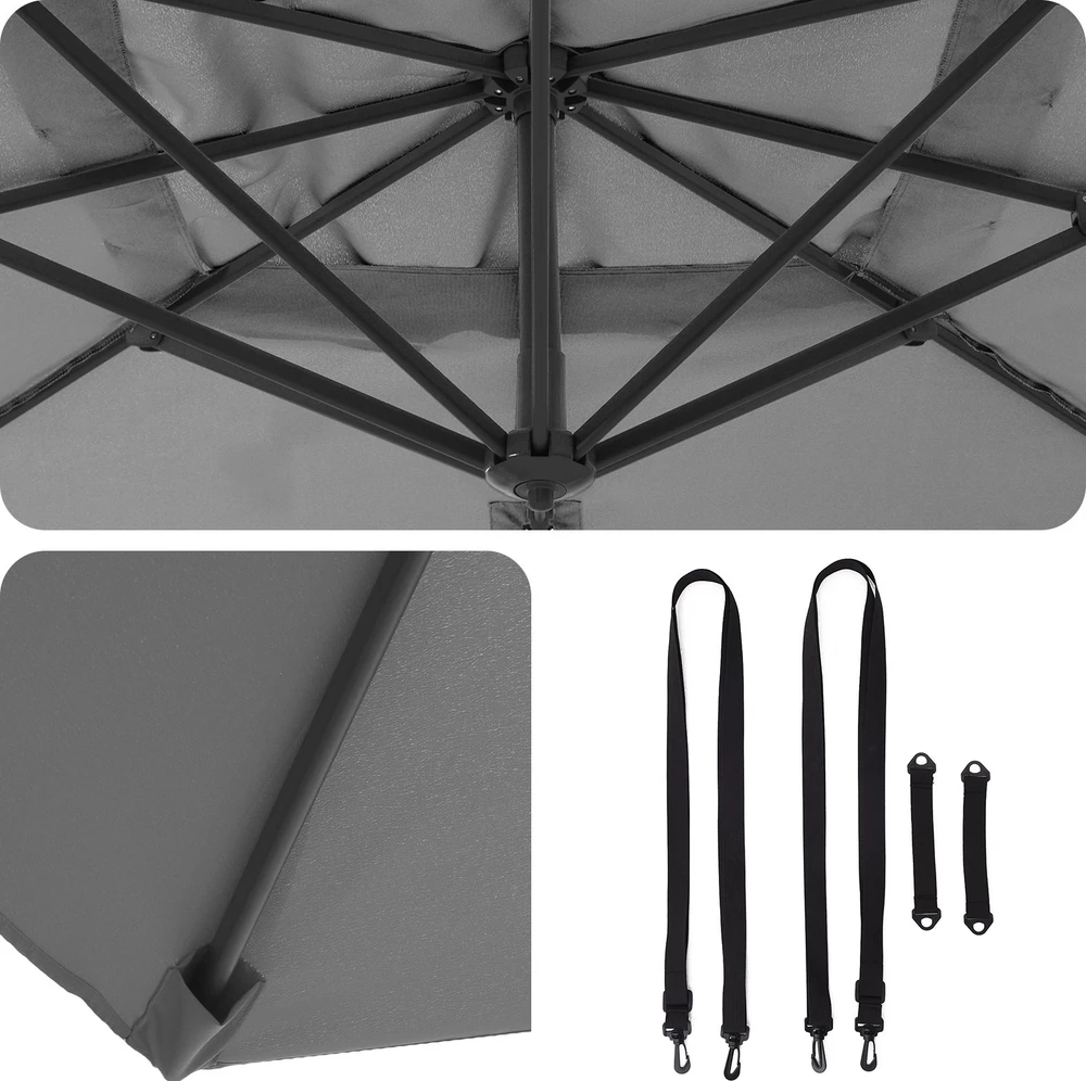Roma Parasol Antracitas 286 x 284 x 265 cm