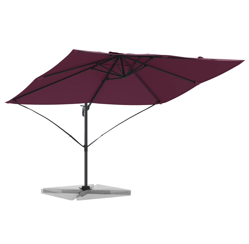 Skėtis nuo saulės 351 x 250 x 260 cm Poliesteris ir aliuminis