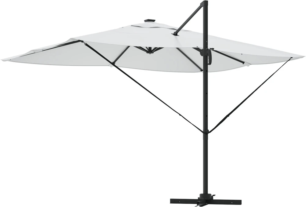 Skėtis nuo saulės 352 x 251 x 265 cm Poliesteris ir aliuminis