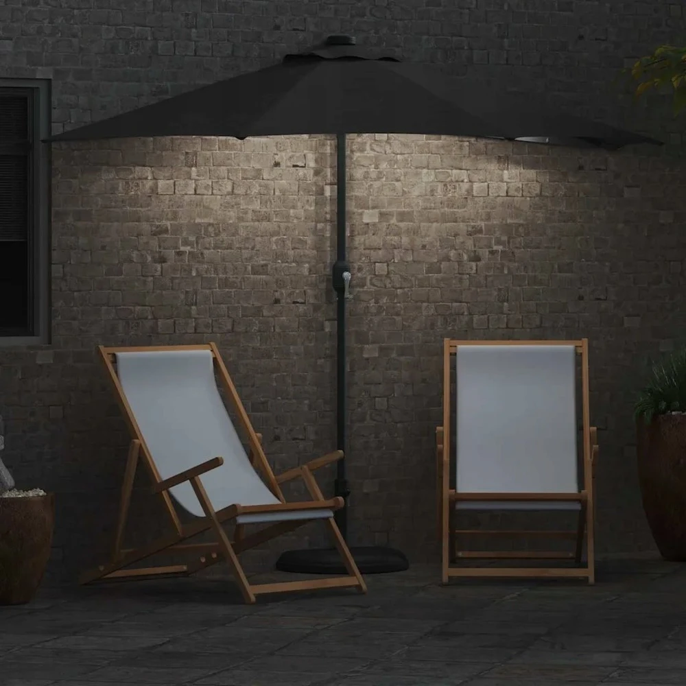 Sodo skėtis 294 x 150 x 224 cm Poliesteris ir plienas Antracito