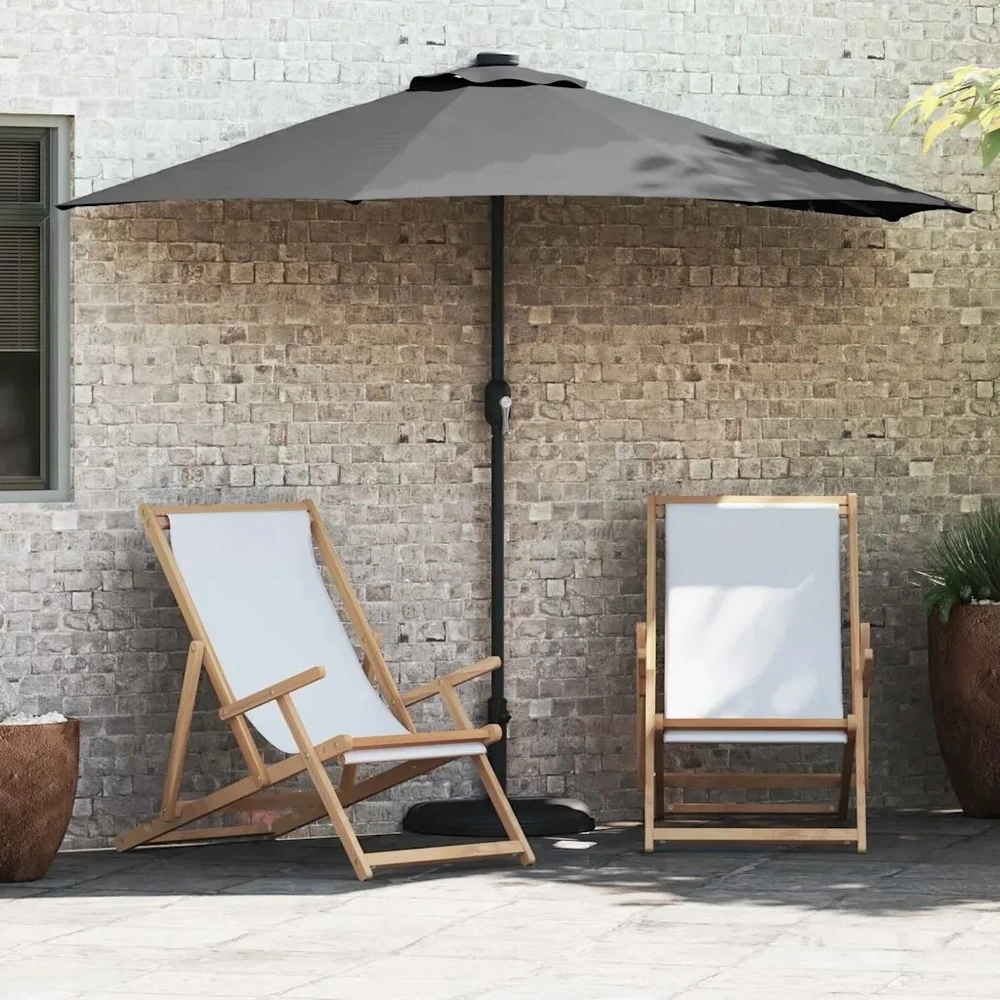 Sodo skėtis 294 x 150 x 224 cm Poliesteris ir plienas Antracito
