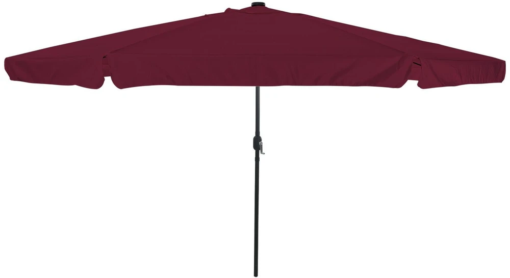 Sodo skėtis 395 x 395 x 245 cm Poliesteris Apvali Bordo raudona