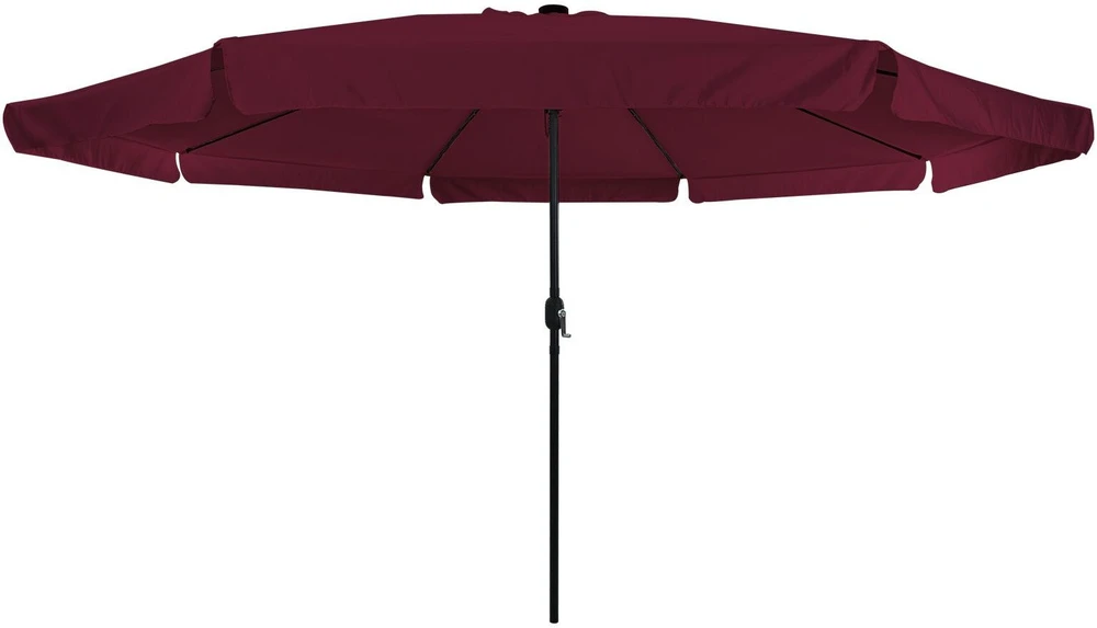 Sodo skėtis 395 x 395 x 245 cm Poliesteris Apvali Bordo raudona
