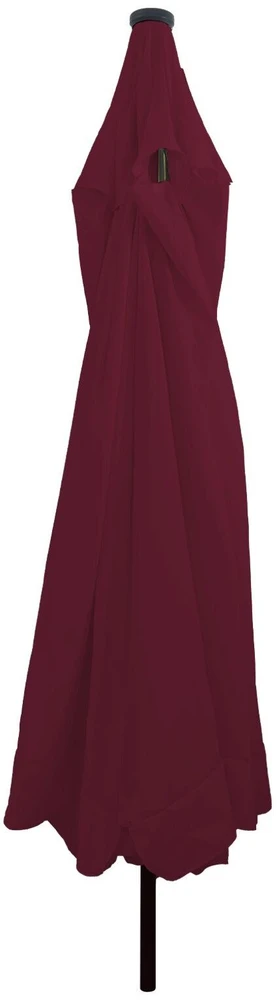Sodo skėtis 395 x 395 x 245 cm Poliesteris Apvali Bordo raudona