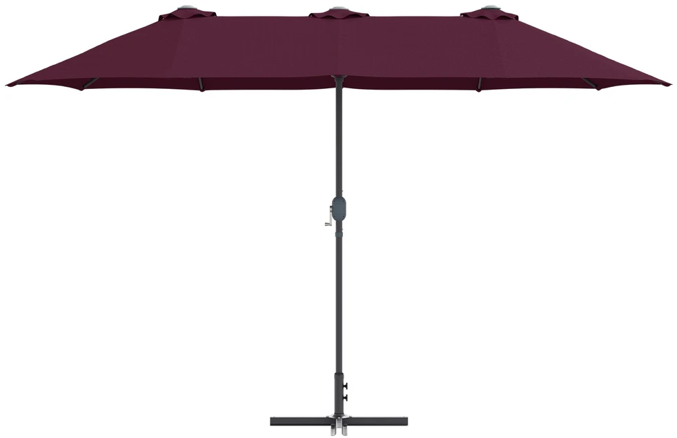 Sodo skėtis 370 x 197 x 239 cm Poliesteris ir aliuminis