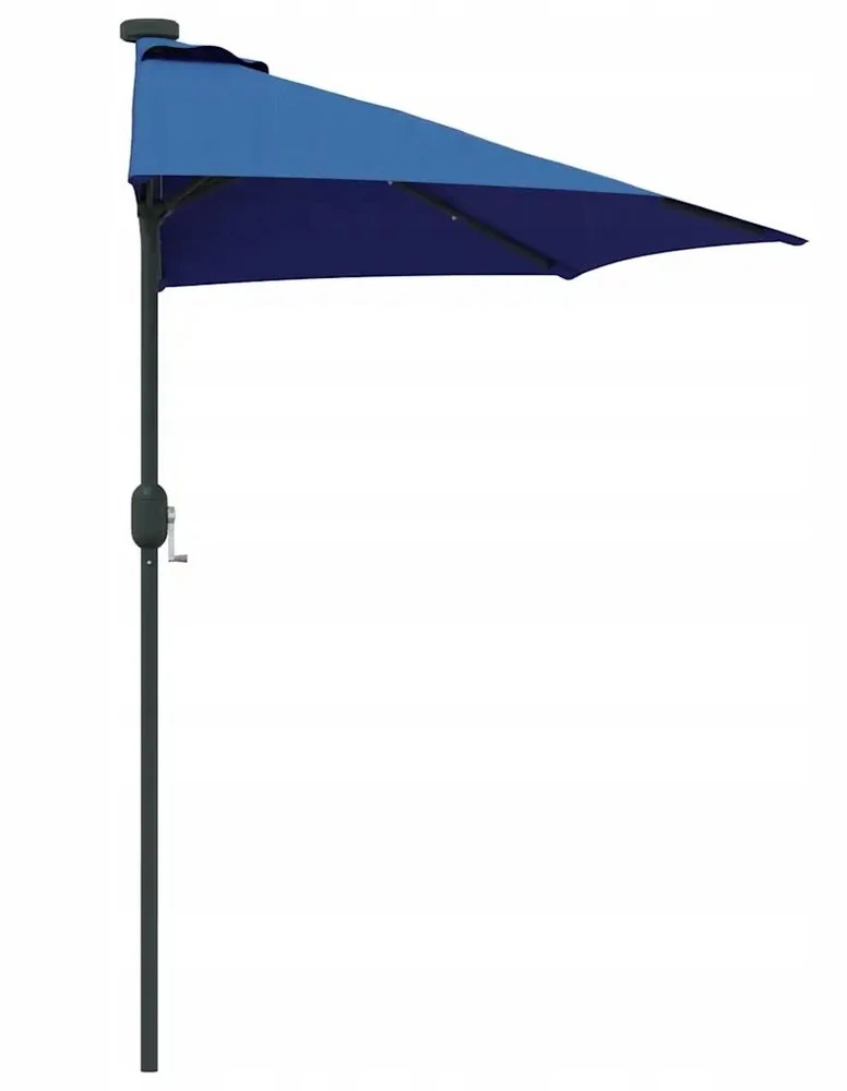 Sodo skėtis 294 x 150 x 223 cm Poliesteris ir plienas Azurblau